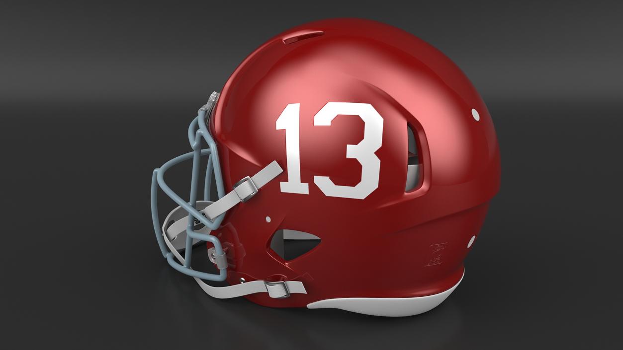 Schutt Football Helmet Number 13 3D