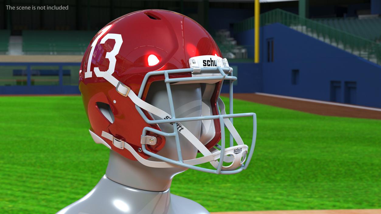 Schutt Football Helmet Number 13 3D