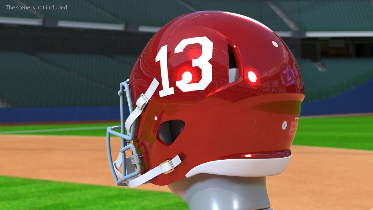 Schutt Football Helmet Number 13 3D