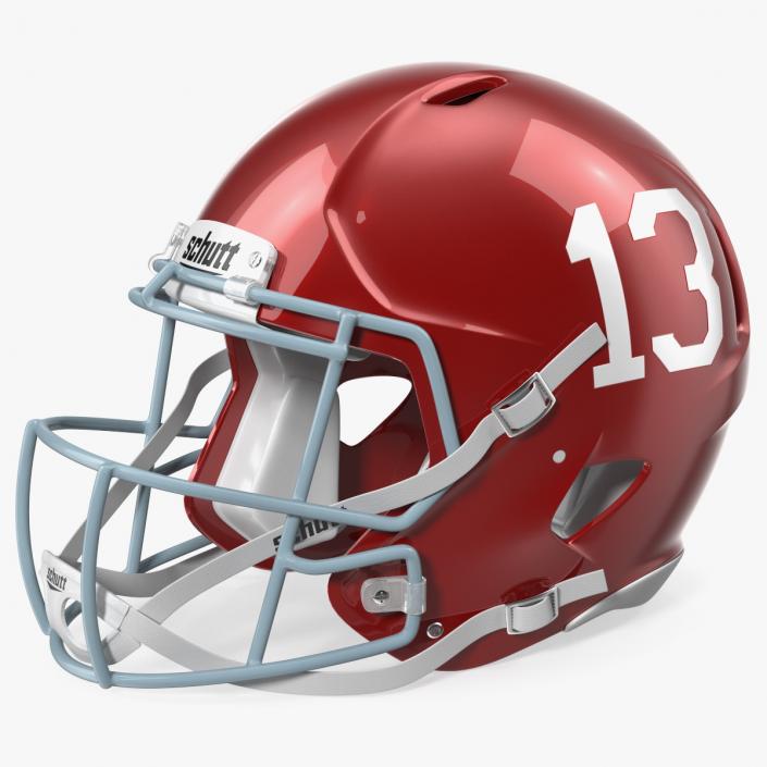 Schutt Football Helmet Number 13 3D