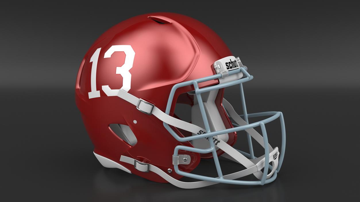 Schutt Football Helmet Number 13 3D