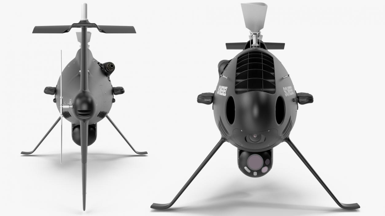 Schiebel Camcopter S100 UAV Rotorcraft Black 3D model