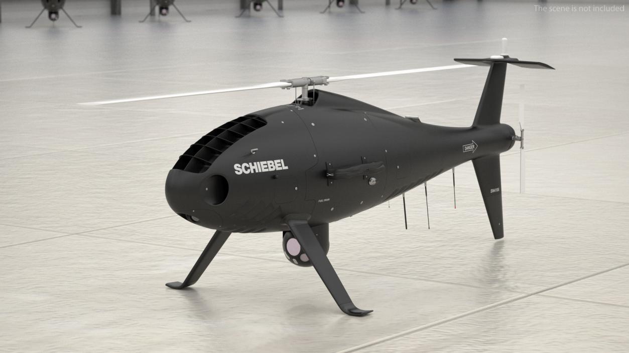 Schiebel Camcopter S100 UAV Rotorcraft Black 3D model