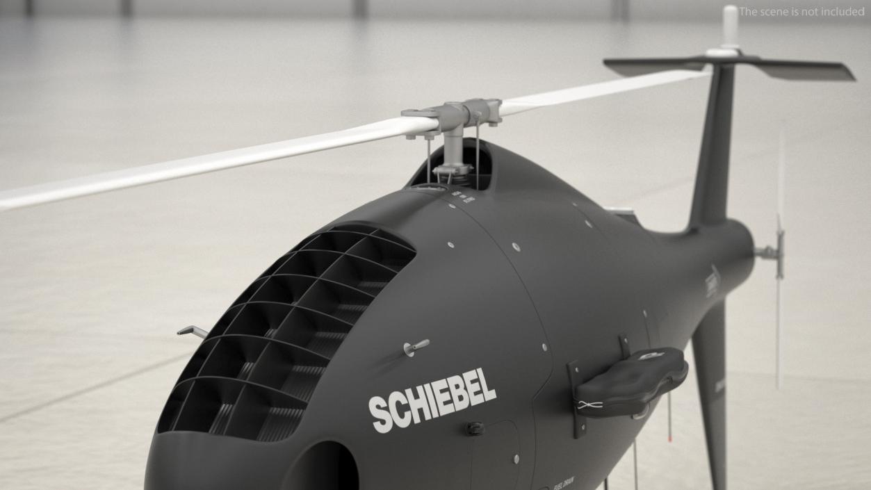 Schiebel Camcopter S100 UAV Rotorcraft Black 3D model