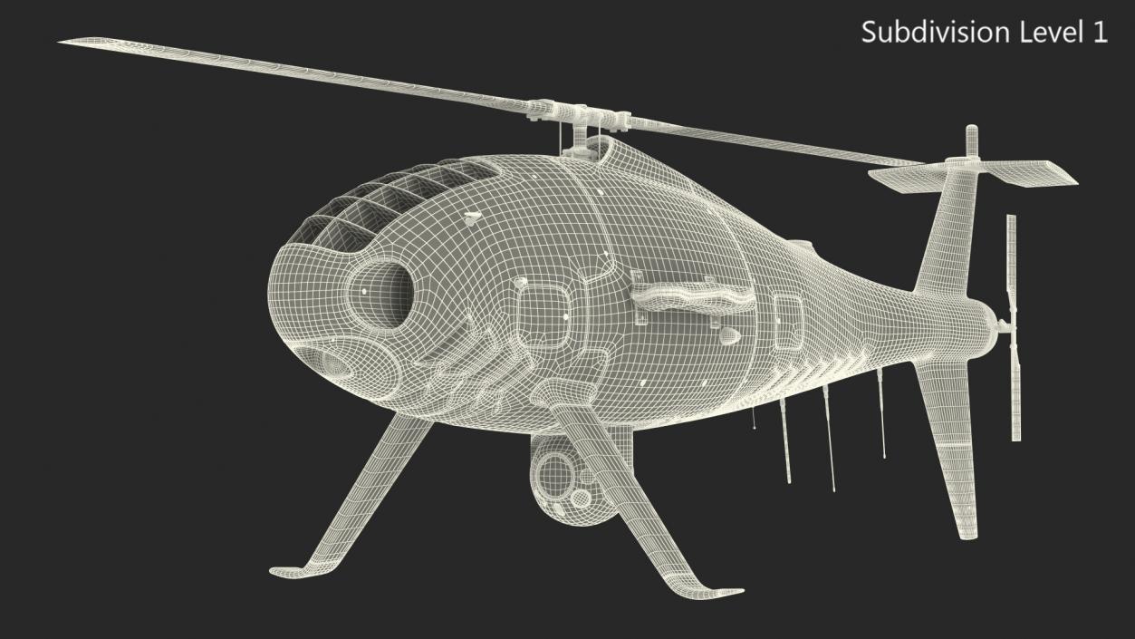 Schiebel Camcopter S100 UAV Rotorcraft Black 3D model