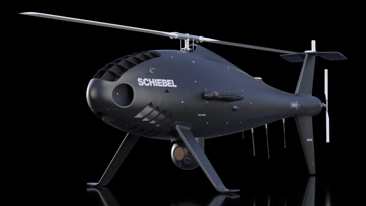 Schiebel Camcopter S100 UAV Rotorcraft Black 3D model