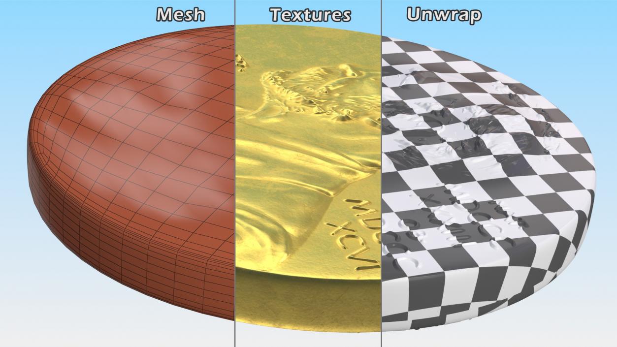 Nobel Medal for Physics and Chemistry 3D