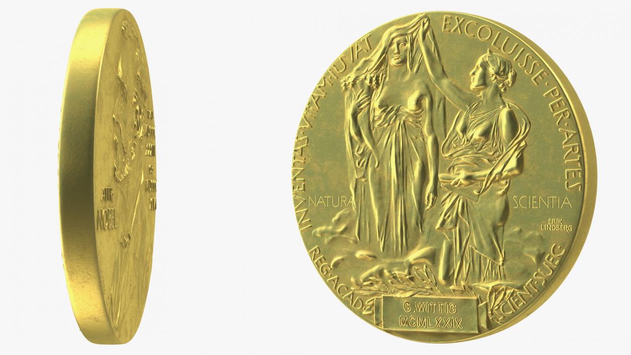 Nobel Medal for Physics and Chemistry 3D