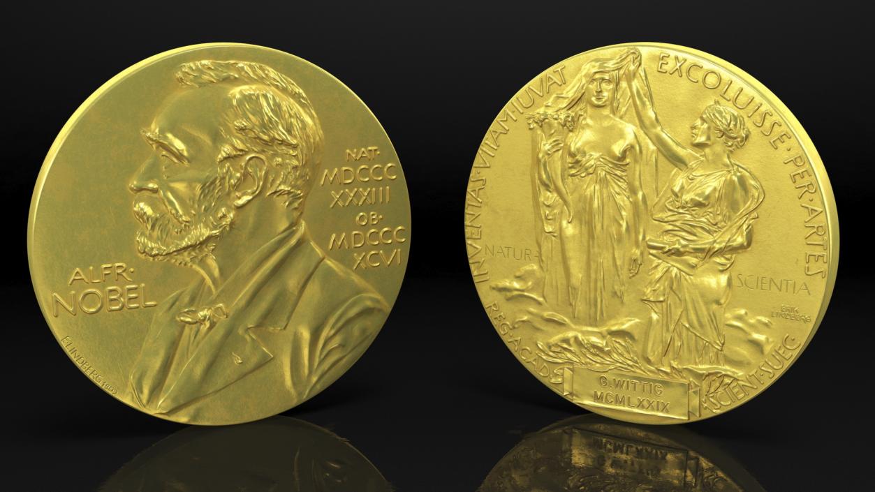 Nobel Medal for Physics and Chemistry 3D