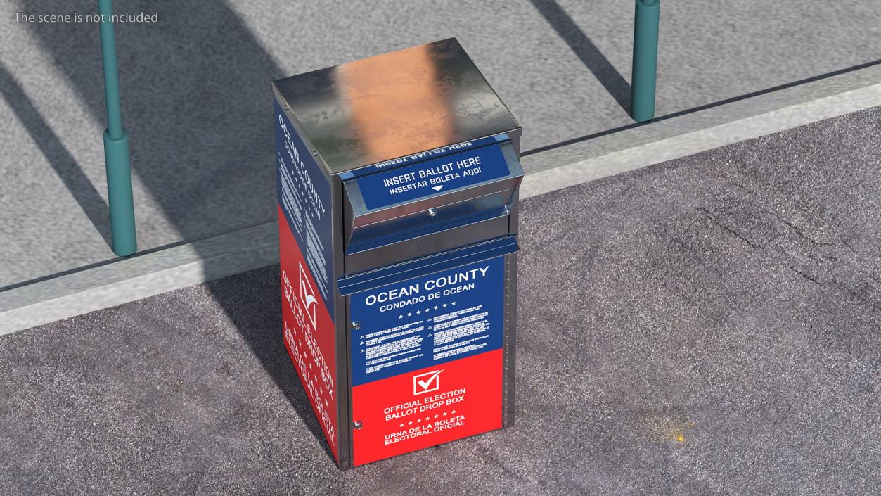 3D Official Ballot Drop Off Box model