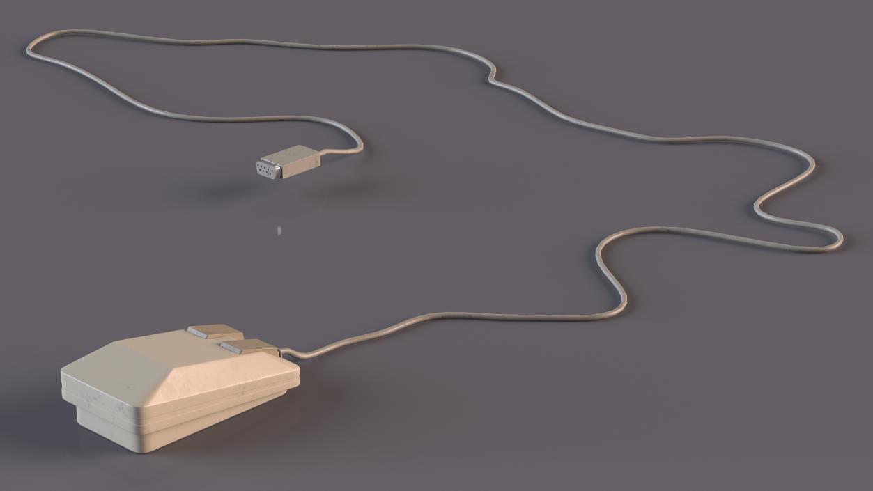 3D Old Computer Mouse model