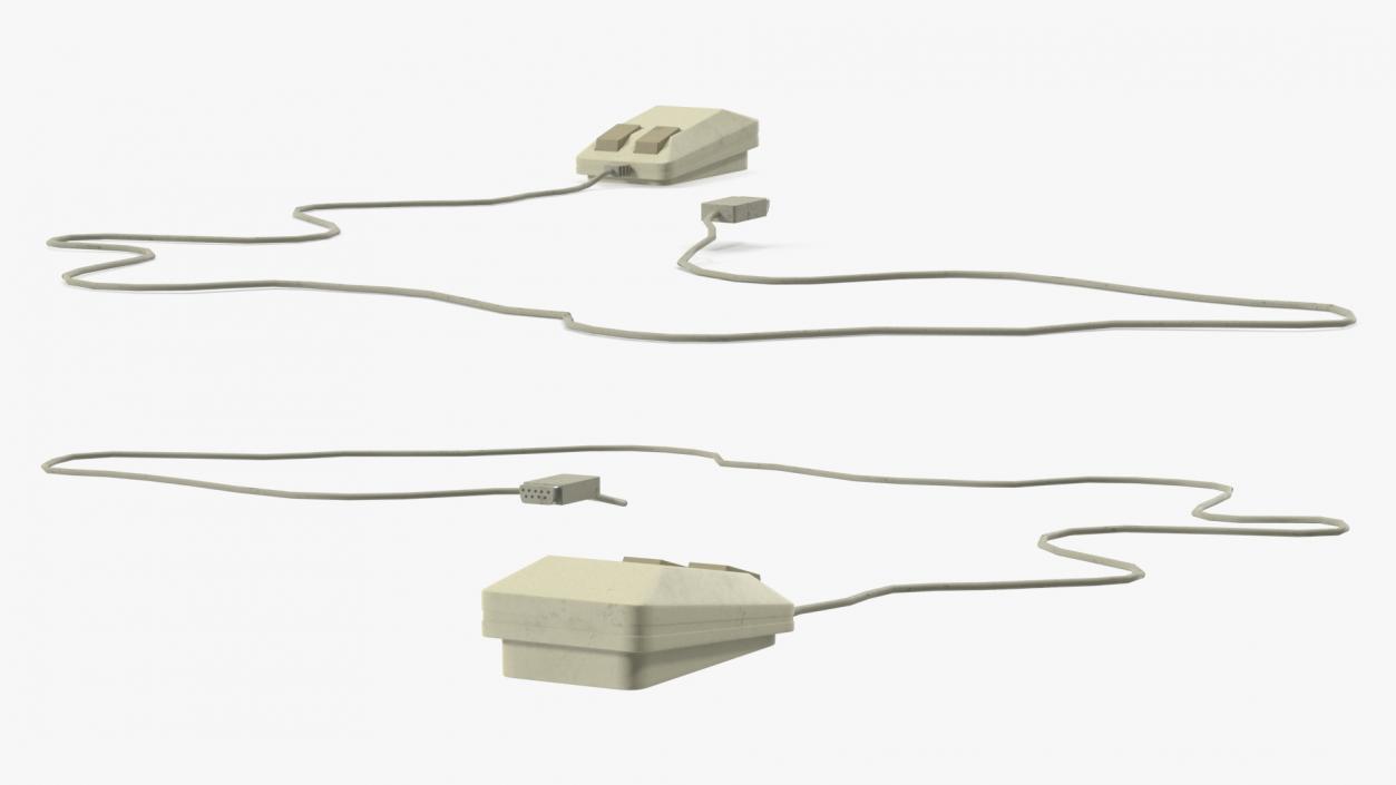 3D Old Computer Mouse model