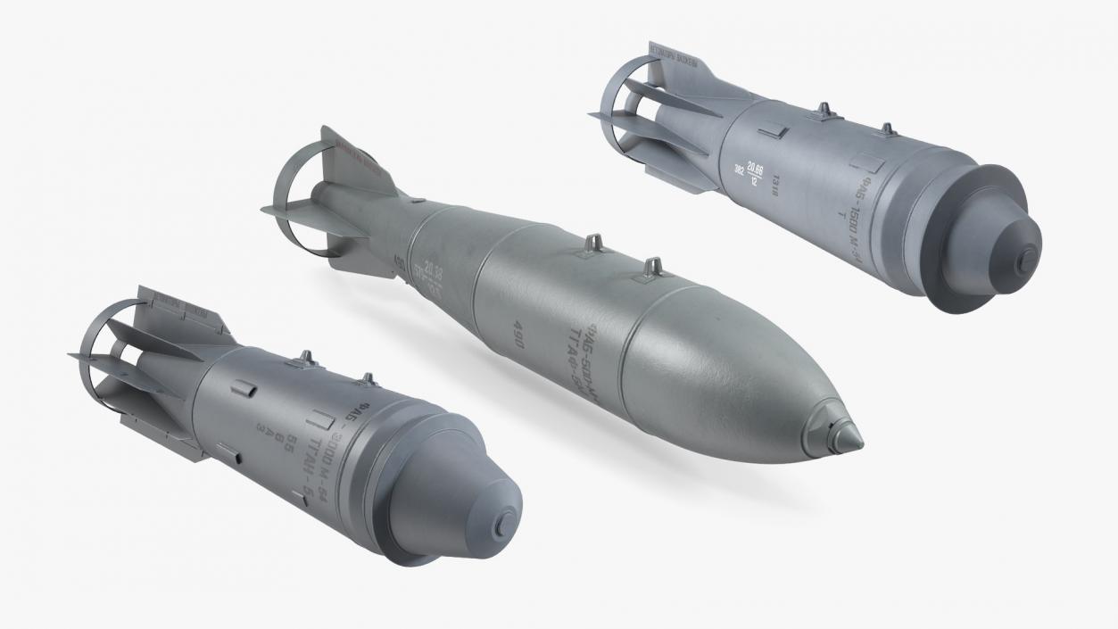 3D Russian Air Bombs Collection model