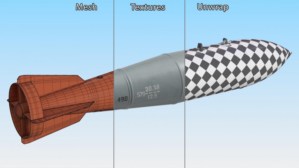 3D Russian Air Bombs Collection model