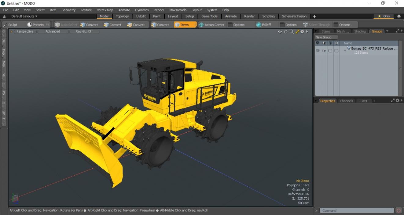 3D Bomag BC 473 RB5 Refuse Compactor model