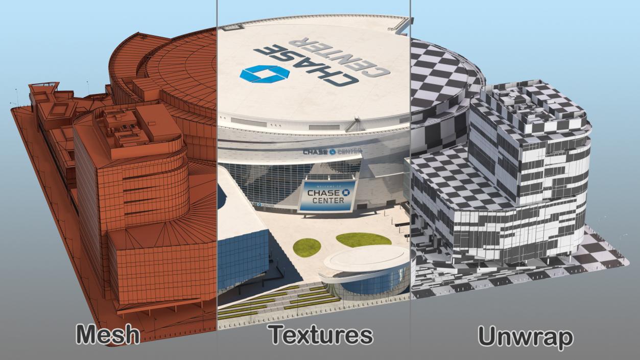 3D Chase Center Arena with Park model