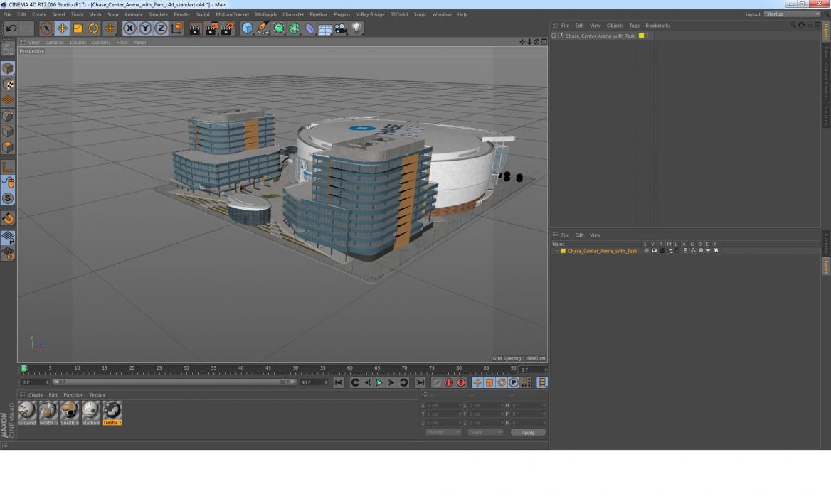 3D Chase Center Arena with Park model