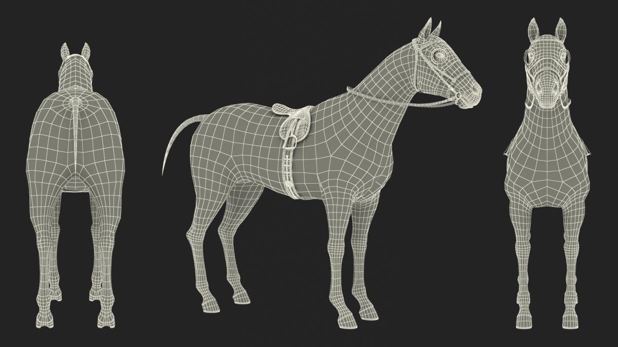 3D model Racehorse Black