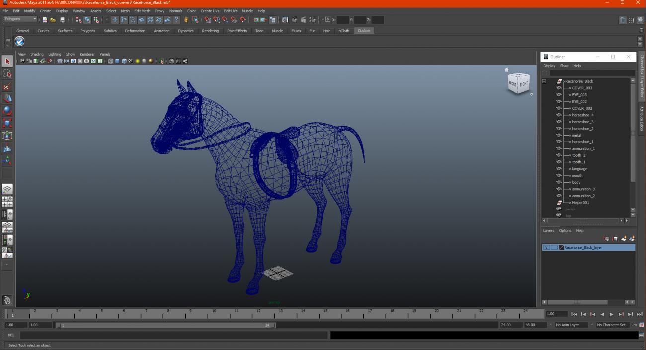 3D model Racehorse Black