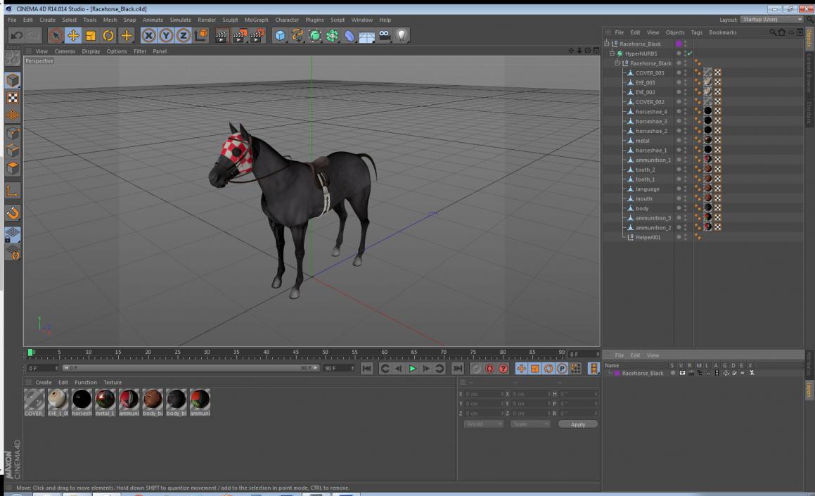 3D model Racehorse Black