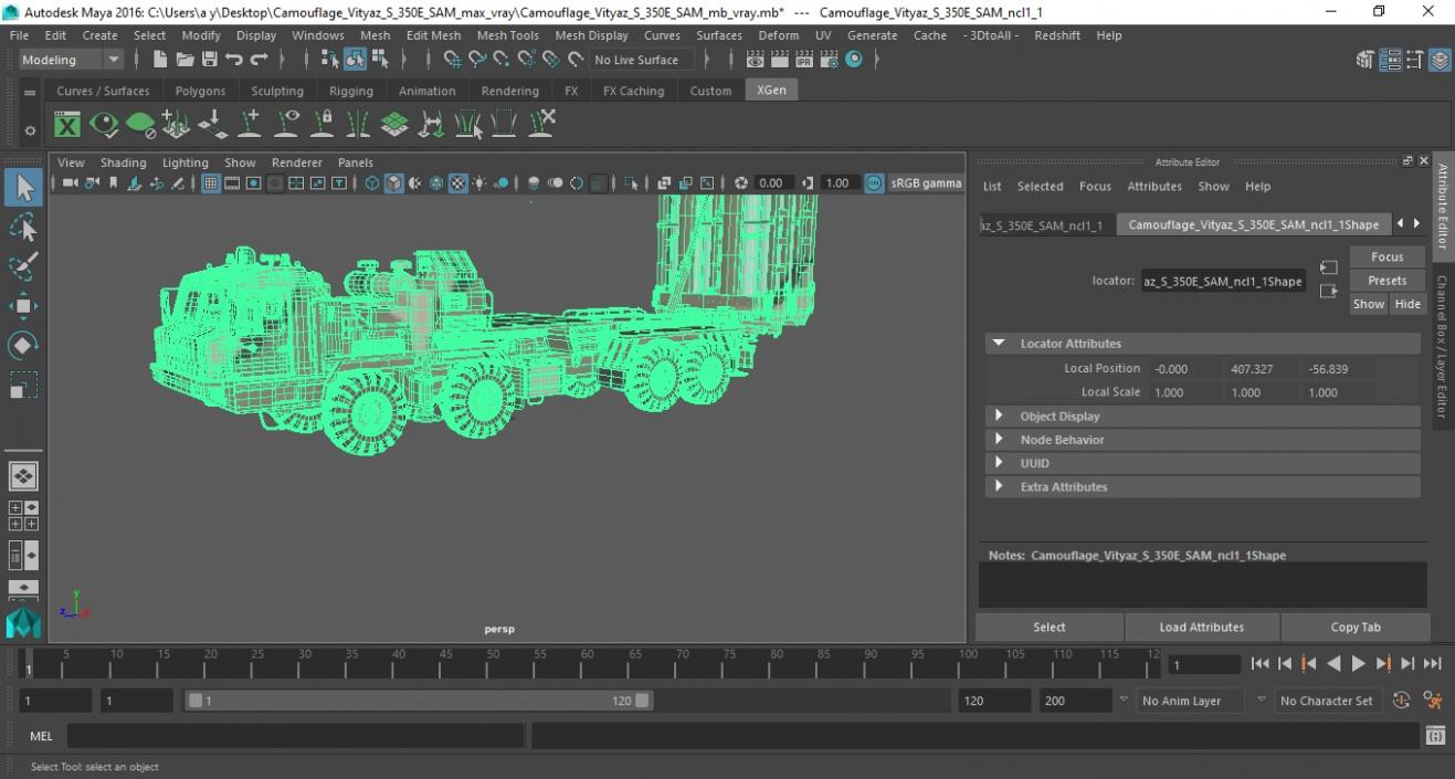 3D Camouflage Vityaz S 350E SAM model