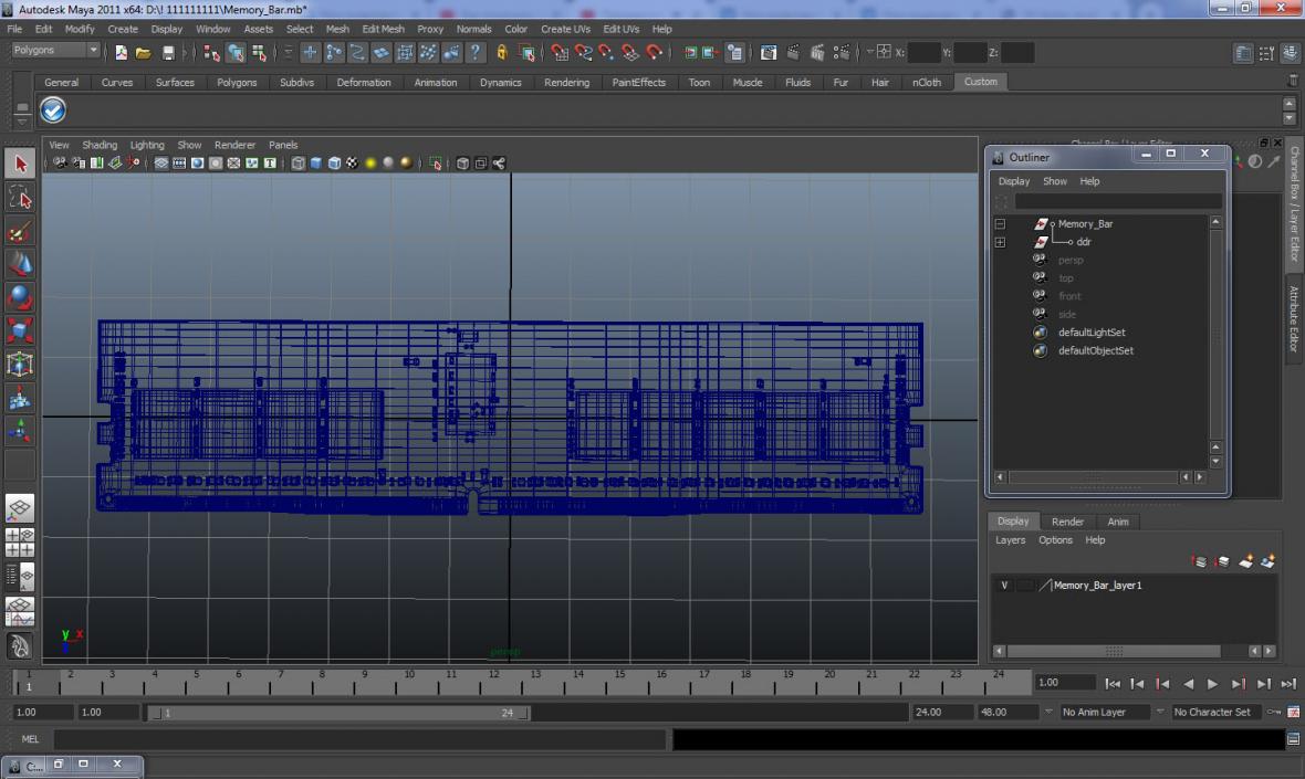 3D model Memory Bar