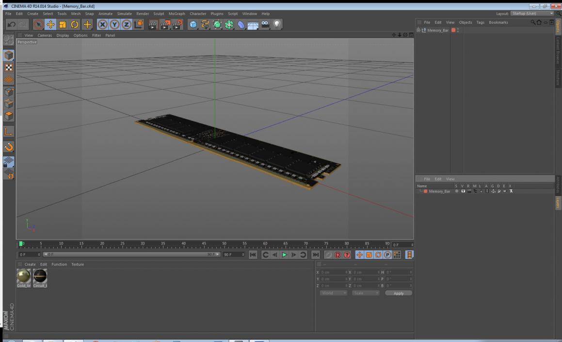 3D model Memory Bar