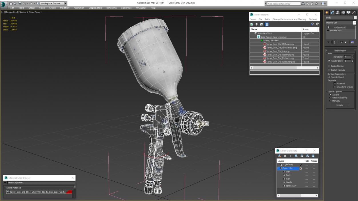 Used Spray Gun 3D model