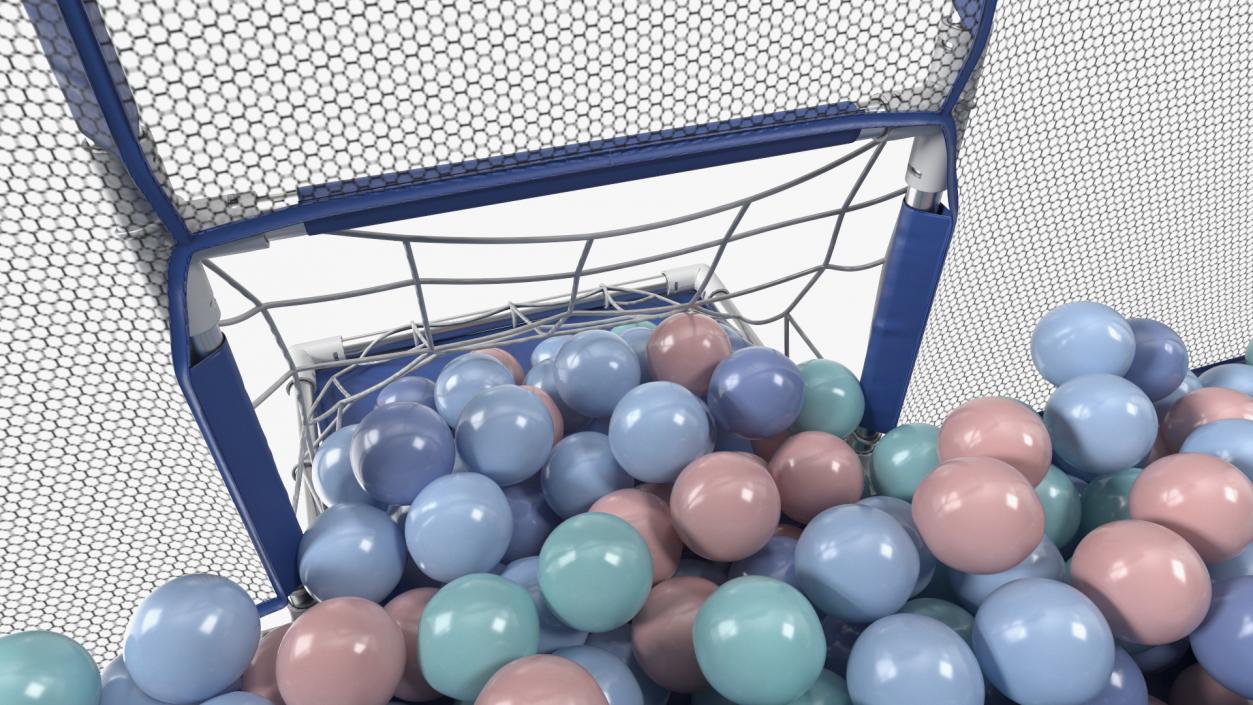 3D Baby Playpen Blue with Plastic Balls