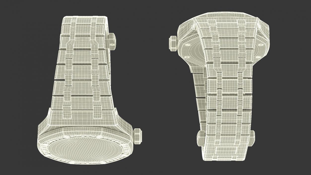 3D Audemars Piguet Royal Oak Khaki Diamond-Set Pink Gold model