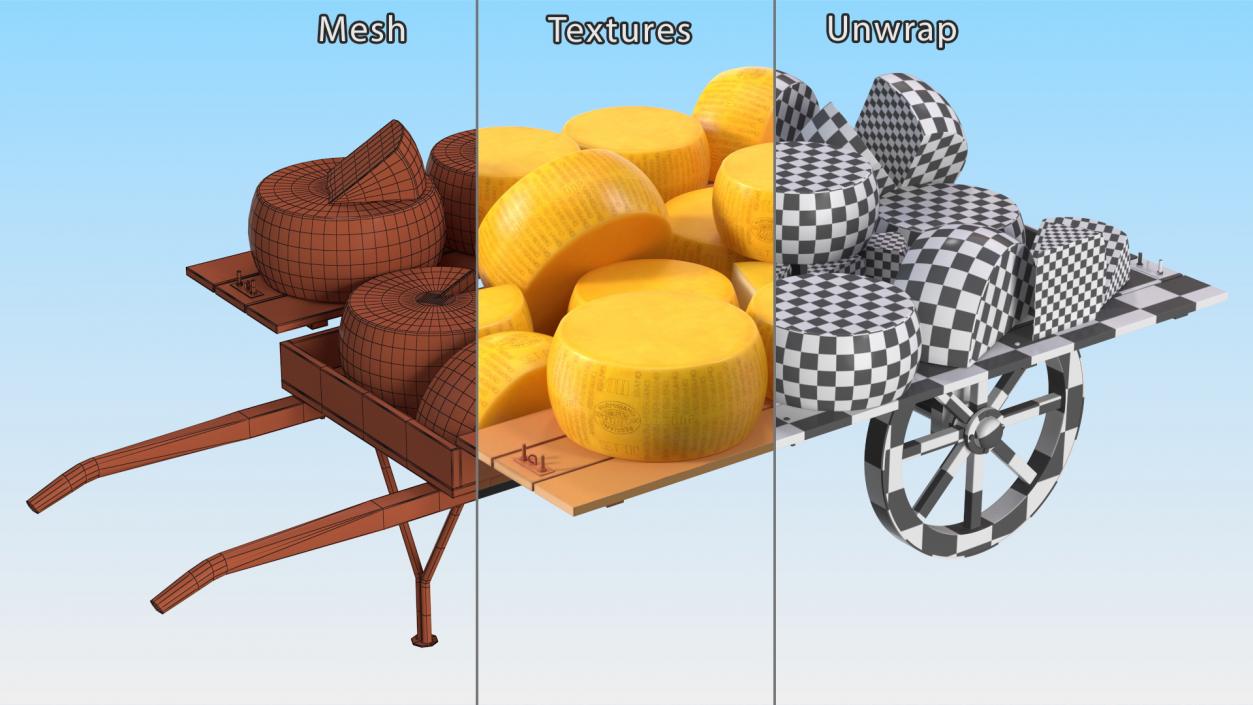 Cheese Trading Cart 3D model