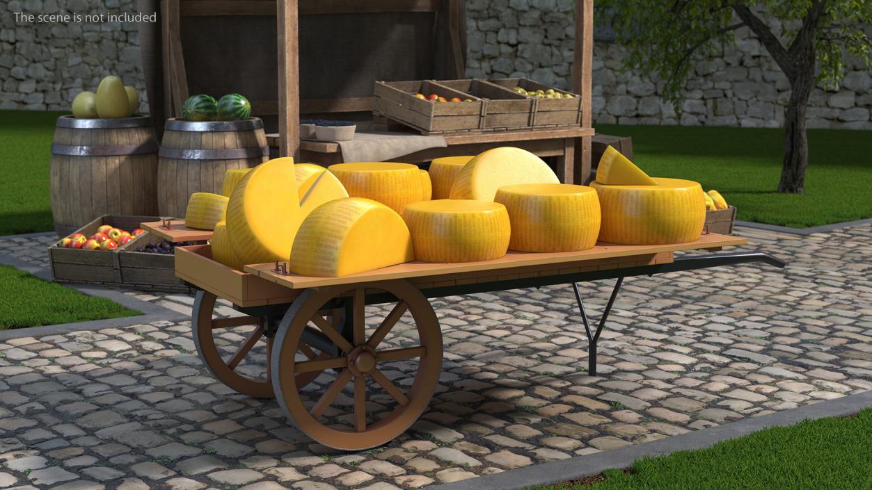 Cheese Trading Cart 3D model