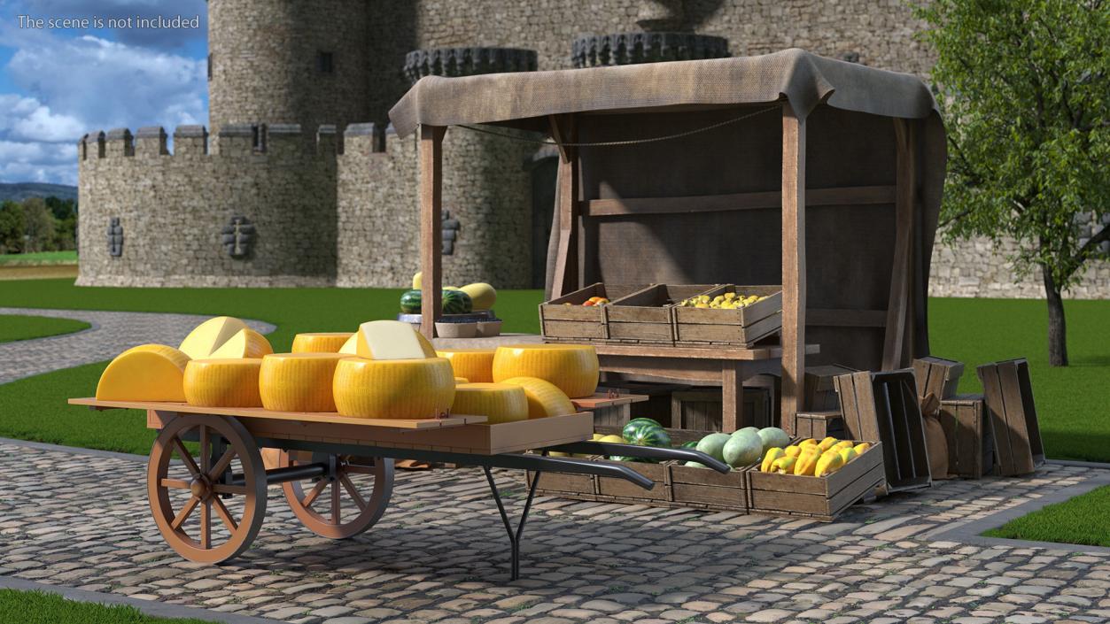 Cheese Trading Cart 3D model