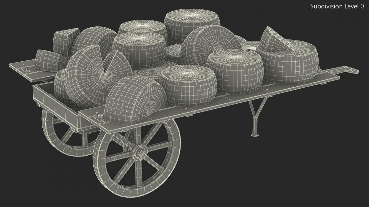 Cheese Trading Cart 3D model