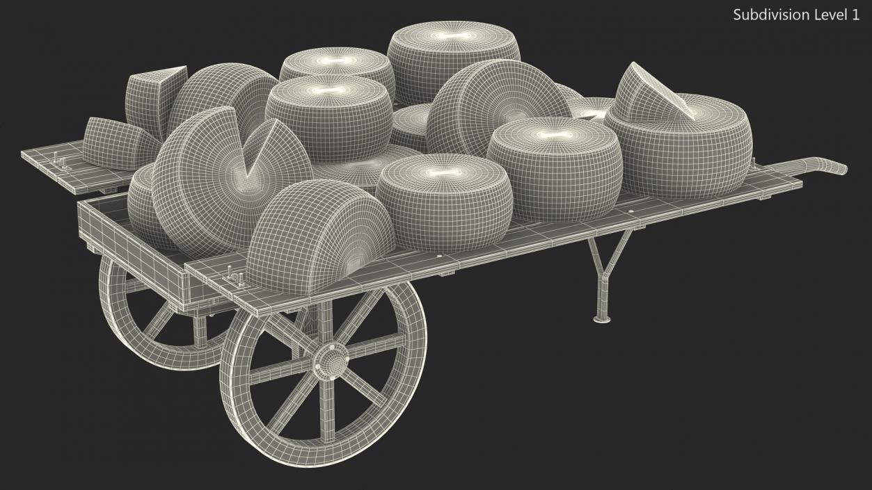 Cheese Trading Cart 3D model