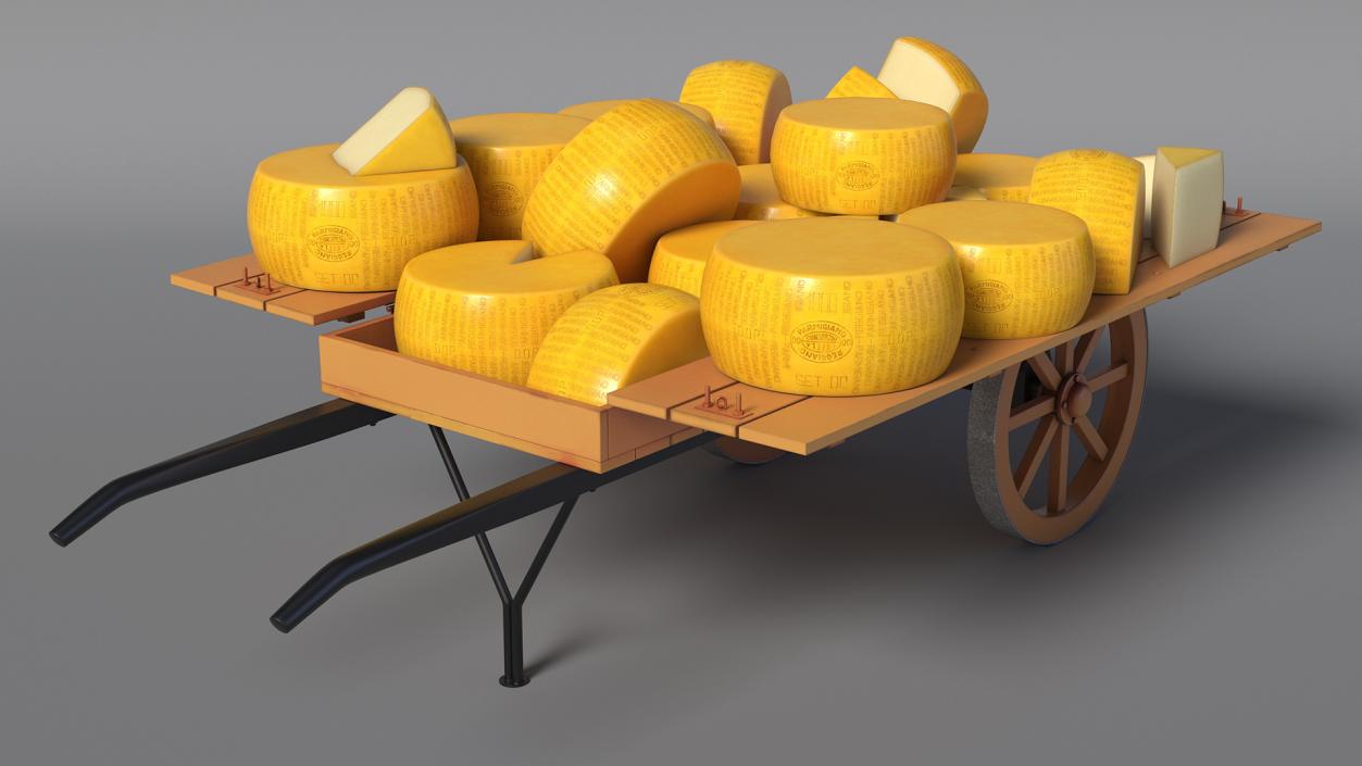 Cheese Trading Cart 3D model