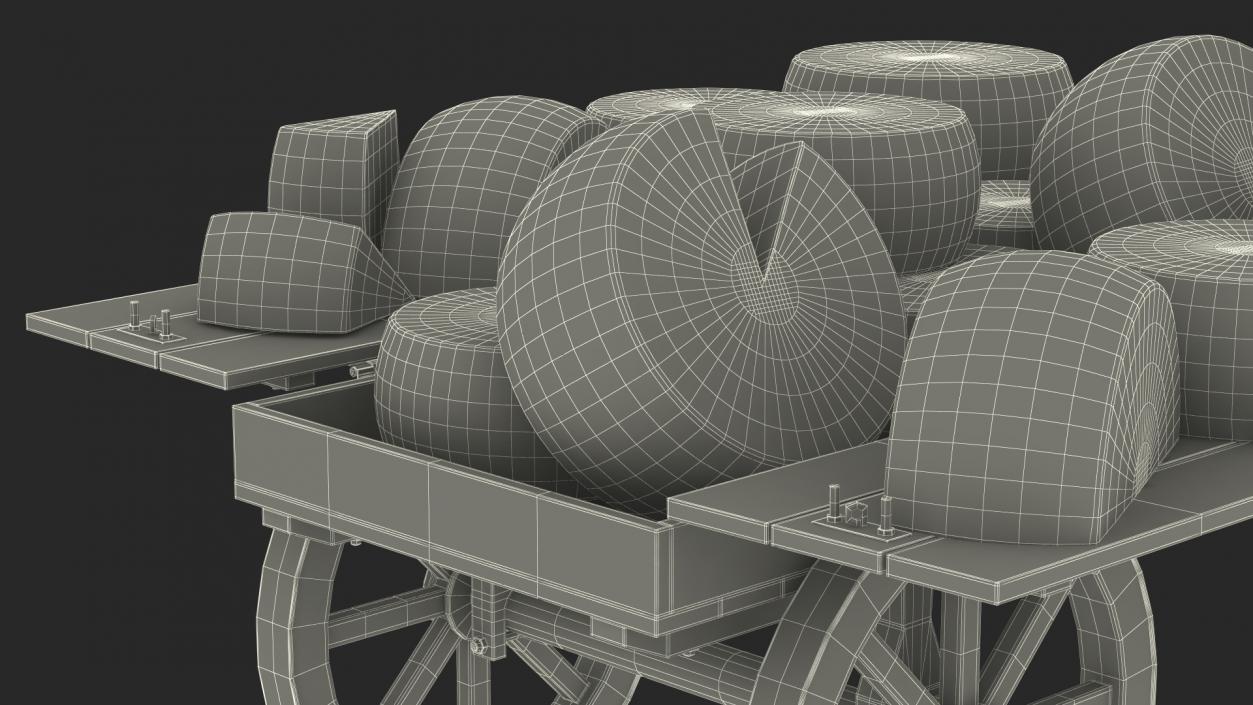 Cheese Trading Cart 3D model