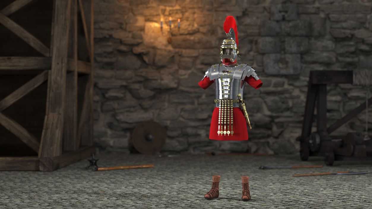 3D Roman Legionnaire Armor Set Fur