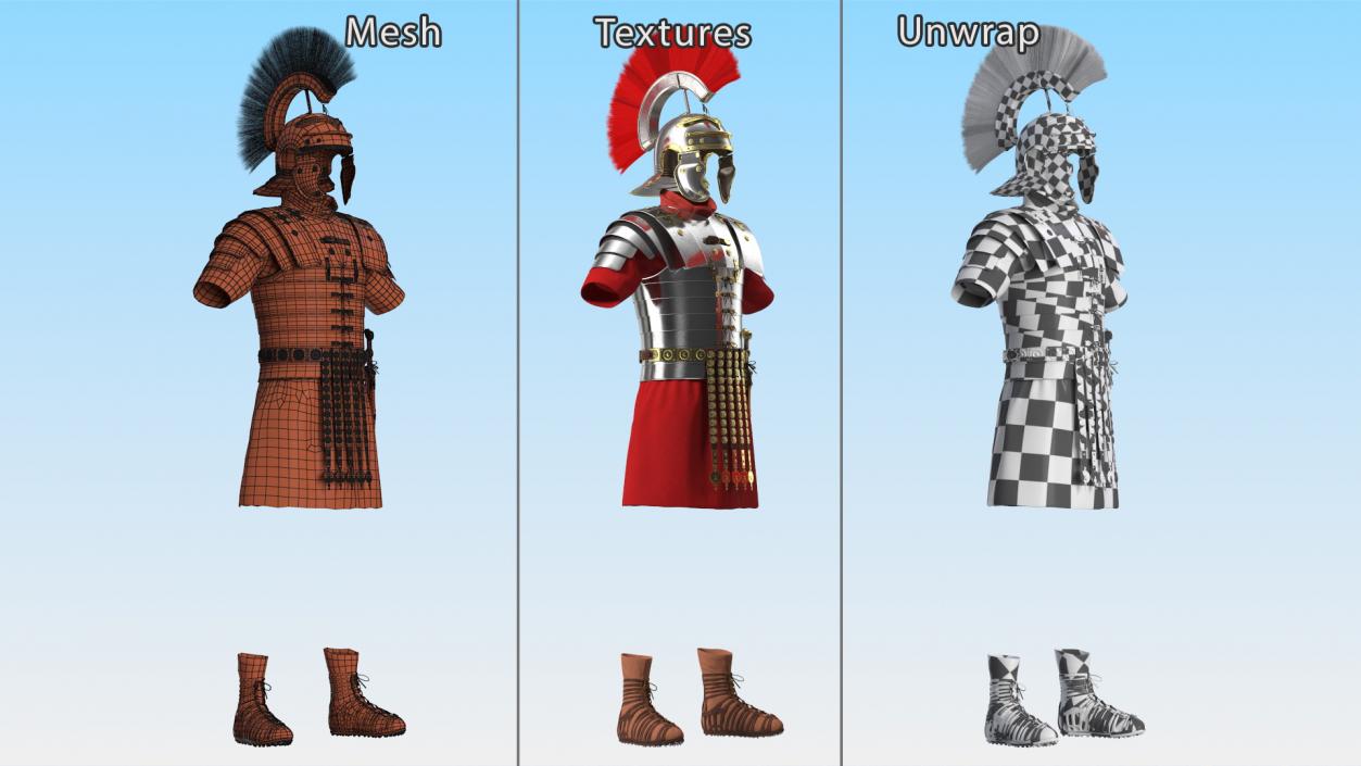 3D Roman Legionnaire Armor Set Fur