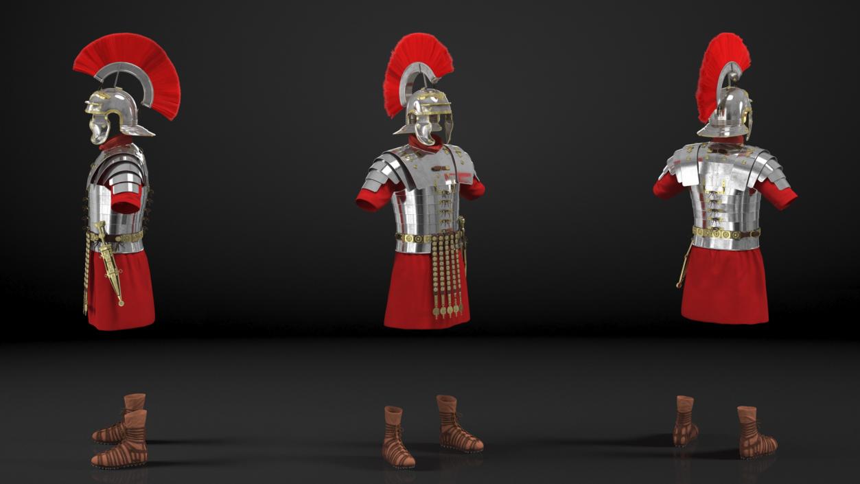 3D Roman Legionnaire Armor Set Fur