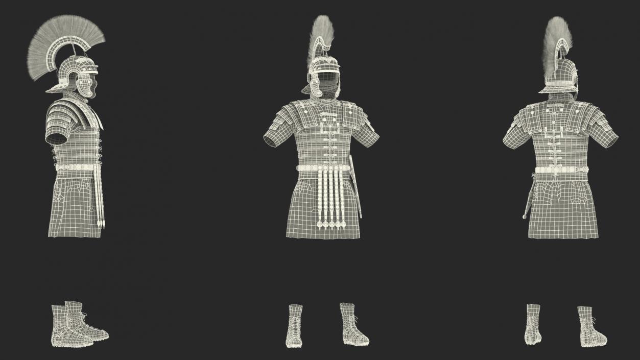 3D Roman Legionnaire Armor Set Fur