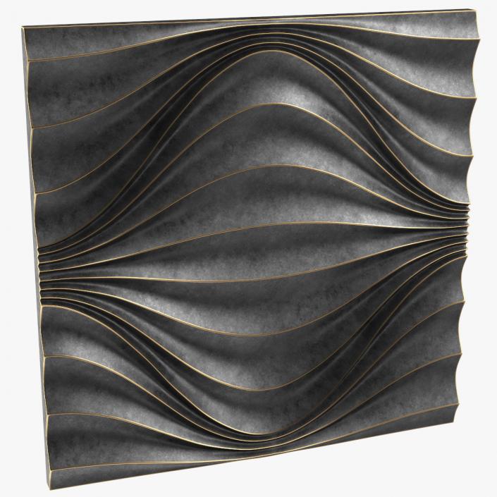 3D model Wall Panel Circular Wave Metal