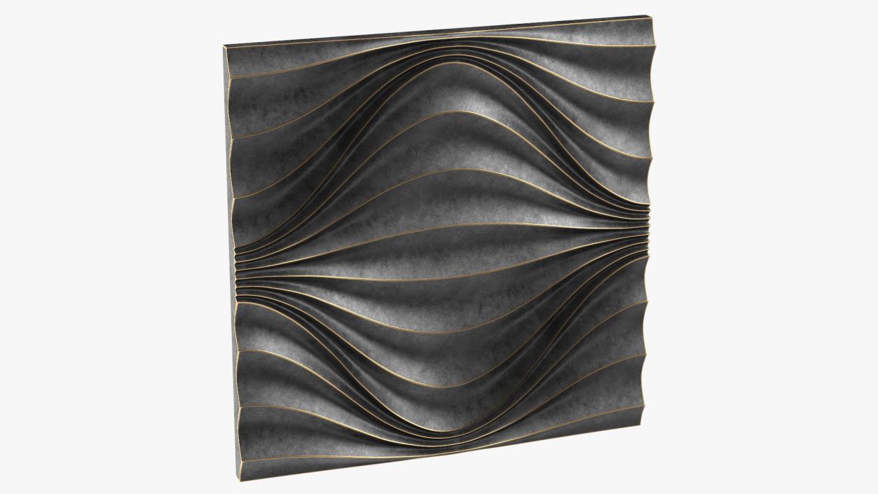 3D model Wall Panel Circular Wave Metal