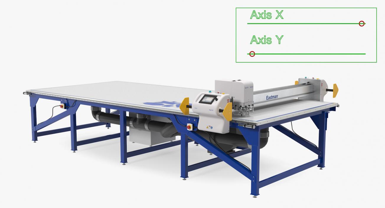 3D Eastman Eagle S125 Cutting Static Table Rigged