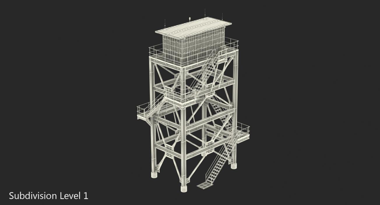 Lookout Tower Cabin 3D model