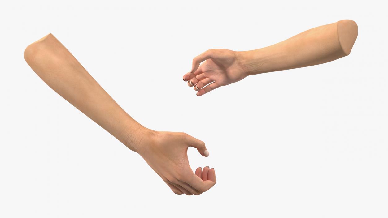 Handshake Female Hand Rigged for Maya 3D