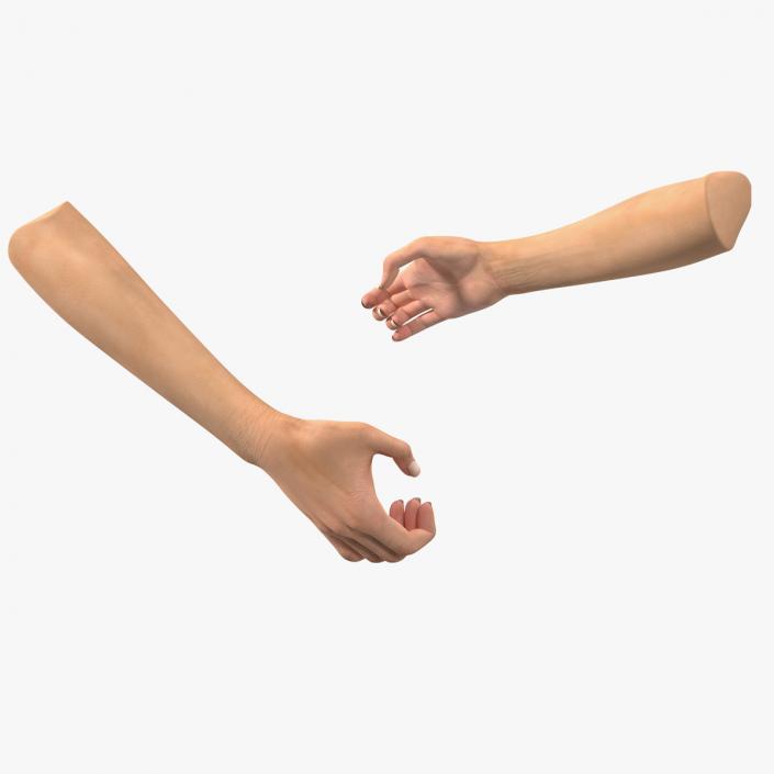 Handshake Female Hand Rigged for Maya 3D