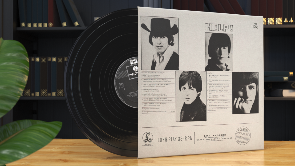 The Beatles Vinyl Album Cover 3D model