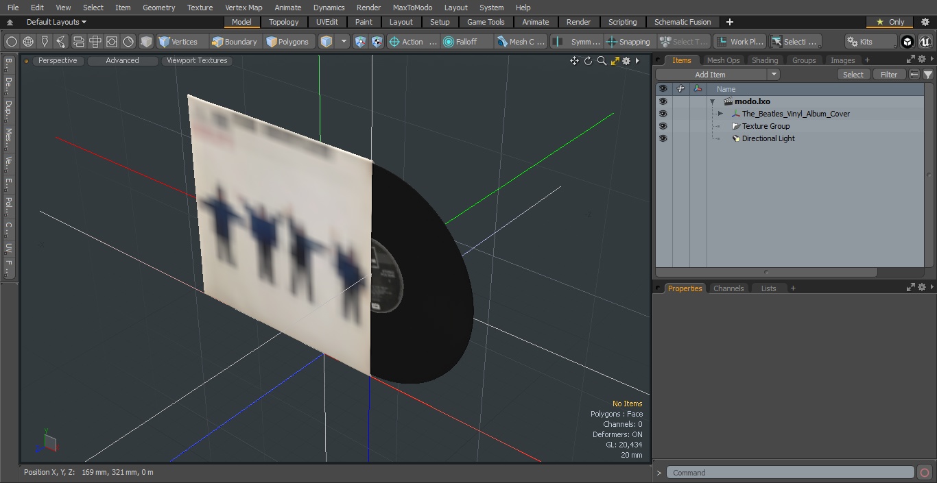 The Beatles Vinyl Album Cover 3D model