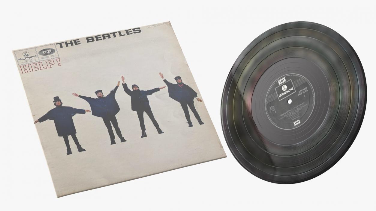 The Beatles Vinyl Album Cover 3D model